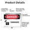 Signmission Corrosive Danger Sign, Aluminum, 10in W x 7in L, 2PK OS-2PACK-DS-A-710-L-2003 - alternate 8